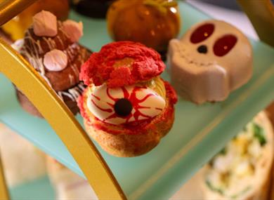 Spooky cakes as a part of an afternoon tea
