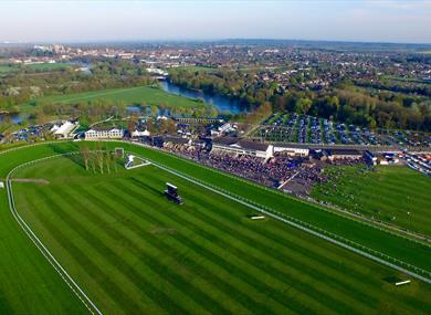 Aerial view of Royal Windsor Racecourse