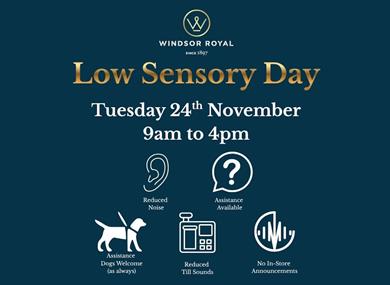 Low sensory day at Windsor Royal infographic
