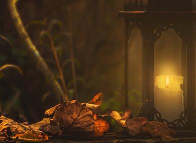 candle in a lantern