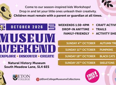 Eton College Museum weekend poster