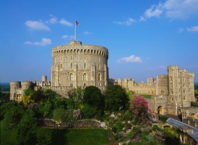 Windsor Castle's Round Tower. Royal Collection Trust / © His Majesty King Charles III 2024. Photographer Peter Packer.