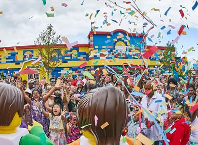 Crowds enjoying LEGO® Festival at LEGOLAND® Windsor