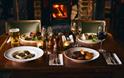 The Crown at Bray lunch by the fire