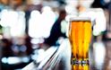 Pint of beer on a bar
