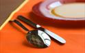 Spoon, knife and plate