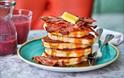 Bill's Windsor | Stacked Pancakes, 5 Stack, Bacon