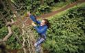 Go Ape Bracknell | person climbing ropes in the trees