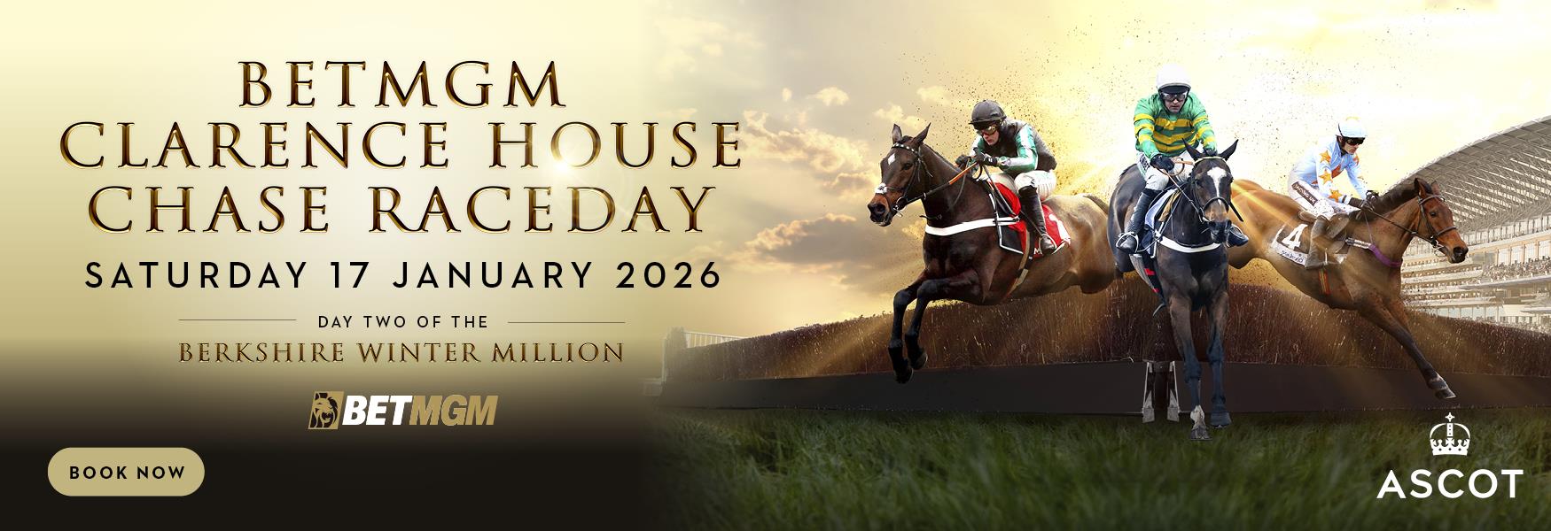 Horses jumping over a fence