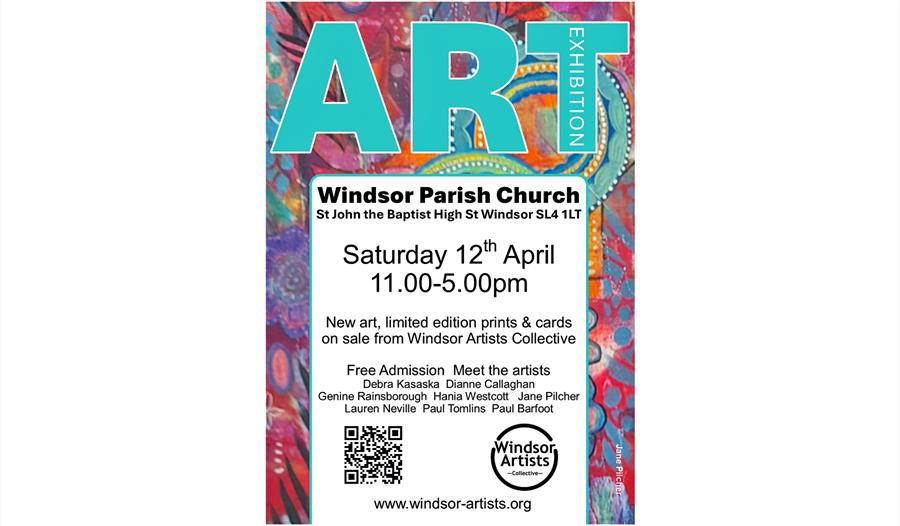 2025 Windsor Artists Collective: Art Exhibition Windsor Parish Church Poster