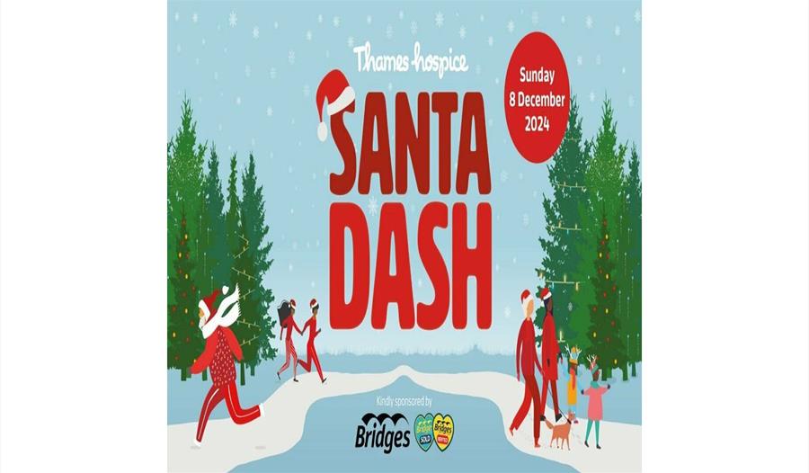 Thames Hospice Santa Dash cartoon graphic 2024