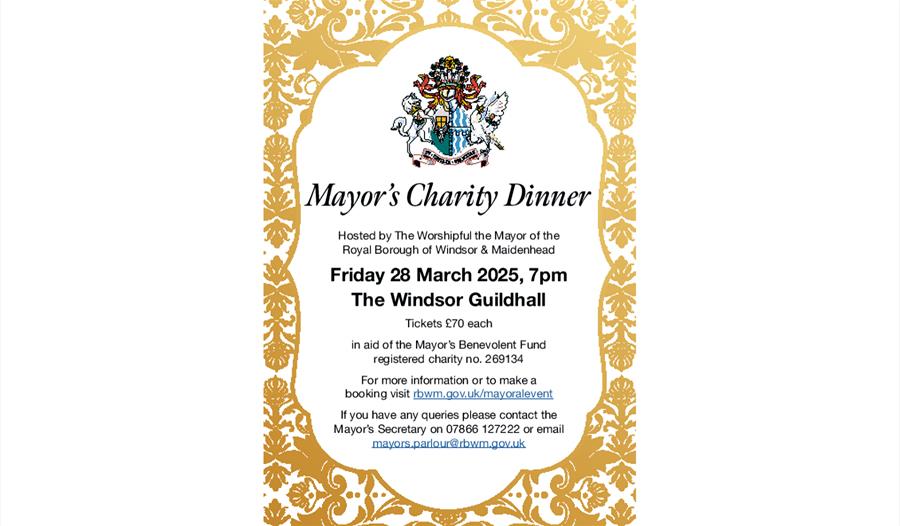 Mayoral Charity Dinner Flyer March 2025
