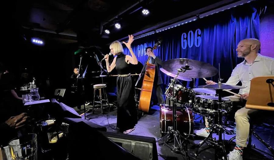 Sarah Jane Eveleigh Quartet performing on stage