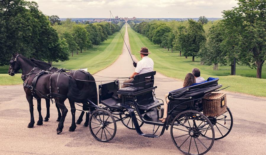 Windsor Carriages Crown Experience at top of The Long Walk