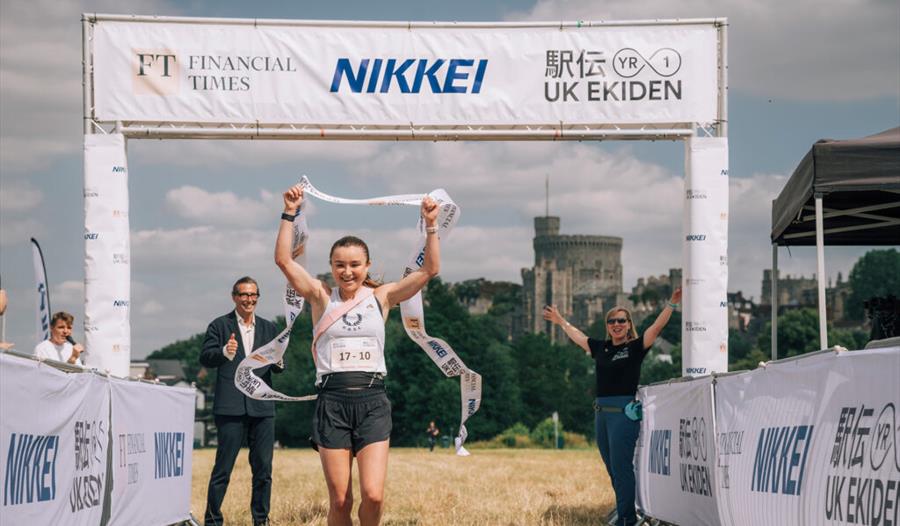 Ekiden - winner on the Brocas with Windsor Castle in the background