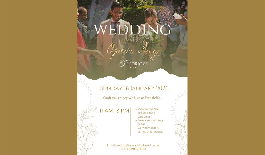 Fredricks Wedding Open Day Poster