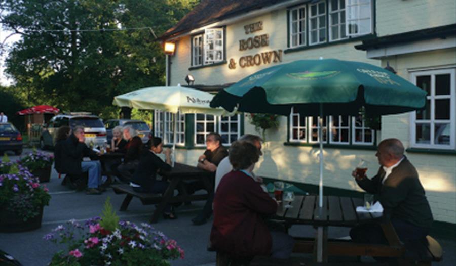 Rose and Crown's front garden