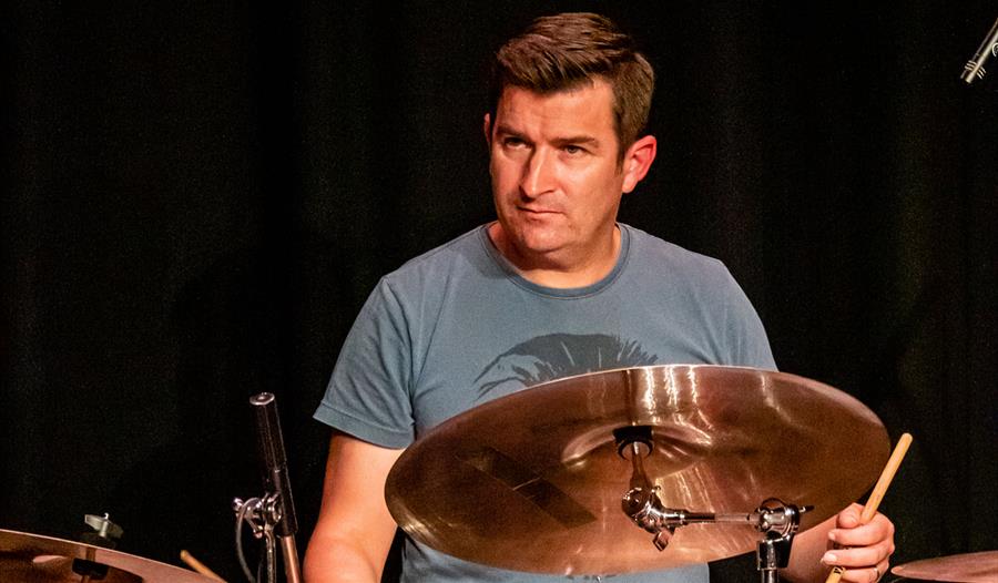 Windsor Jazz Club - picture of James Ballantine on drums