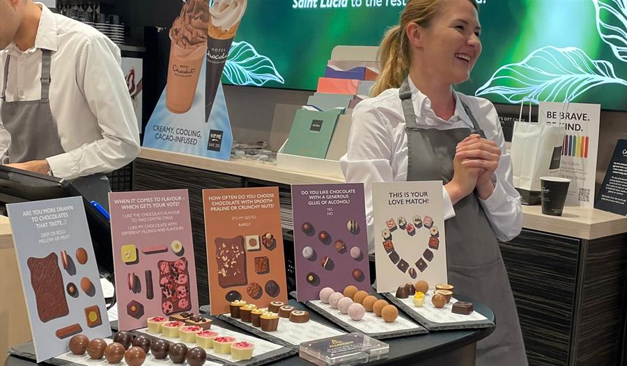 Hotel Chocolat display of chocolates