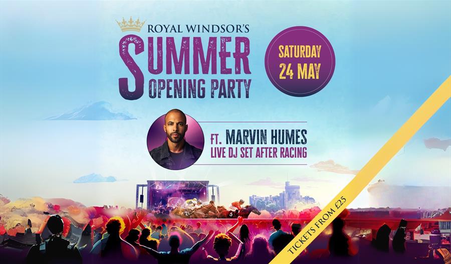 Marvin Humes at Royal Windsor Racecourse