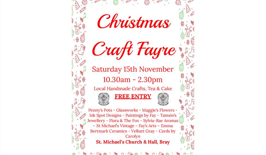 St Michaels Bray Christmas Craft Fayre poster
