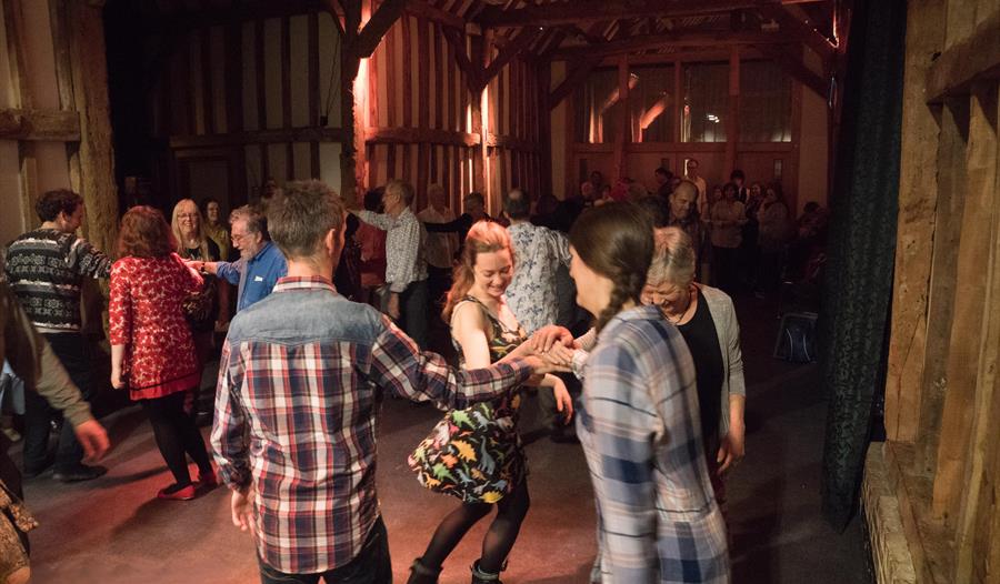 Summer Barn Dance at Norden Farm - group dancing