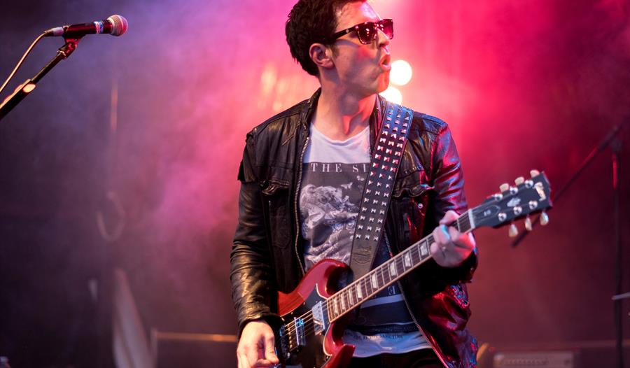 The Phonics - guitarist performing