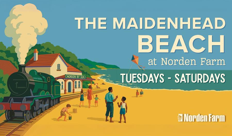 Maidenhead Beach - Old Railway poster style