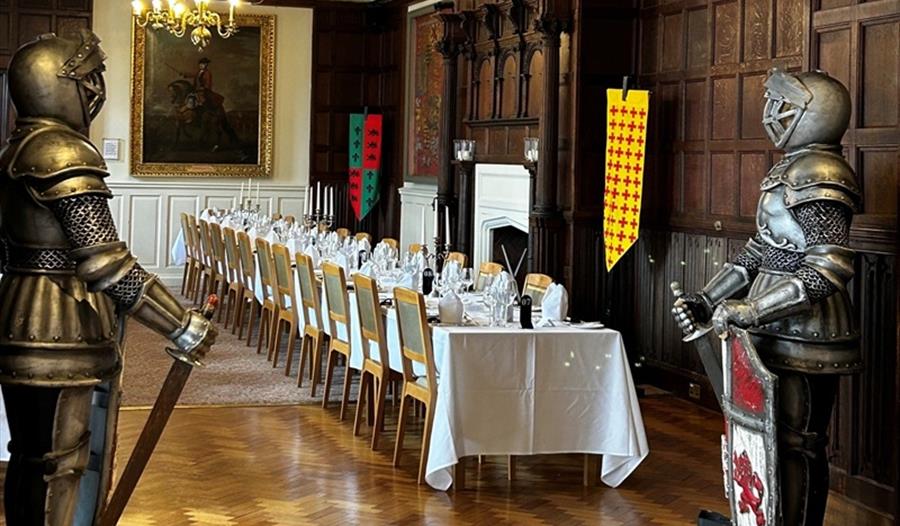 Dinning Room with suits of armour