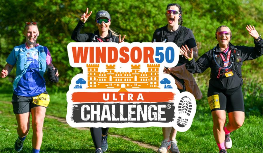 Windsor 50 logo - picture of four people running