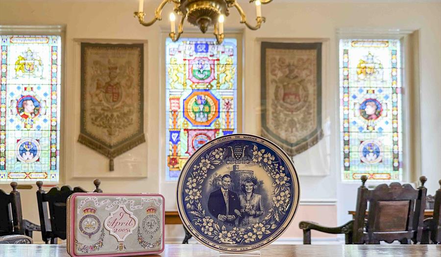 Windsor Guildhall - Ascot Room - Commemorative Plate for King Charles and Camilla Wedding