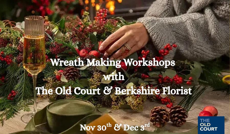 Person making a wreath