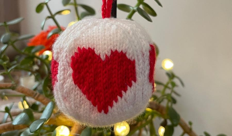 Knitted Christmas bauble