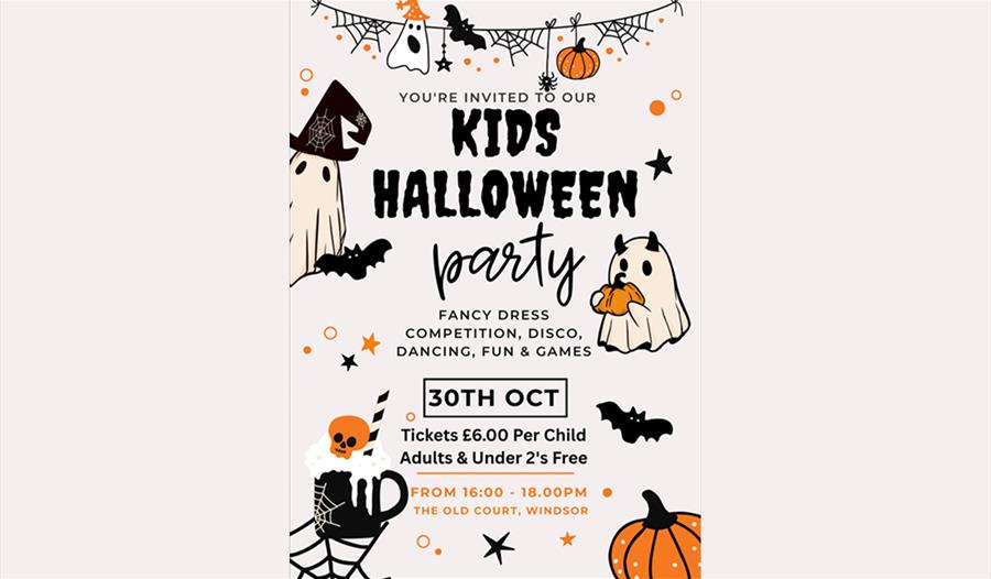 Kids Halloween Party The Old Court Poster