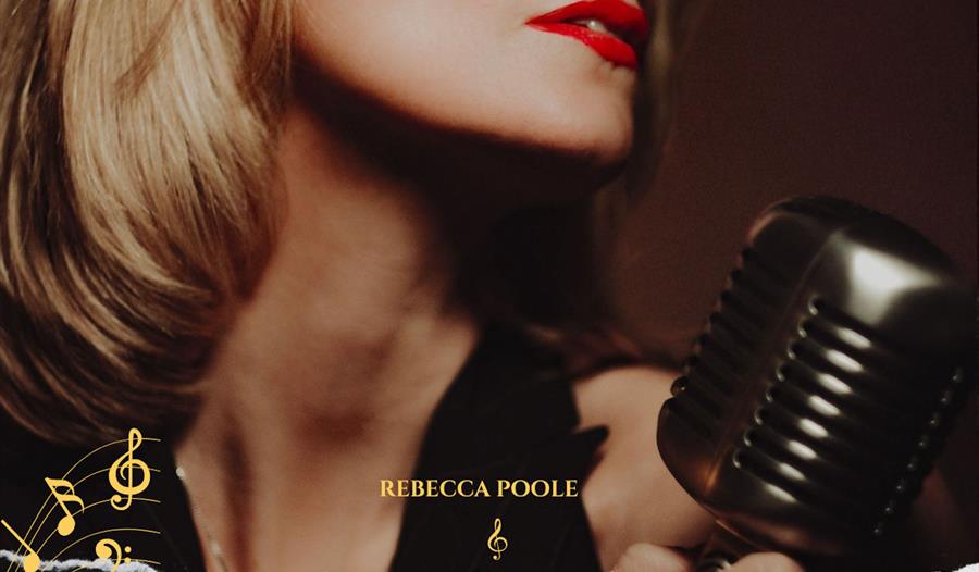 Rebecca Poole with a microphone
