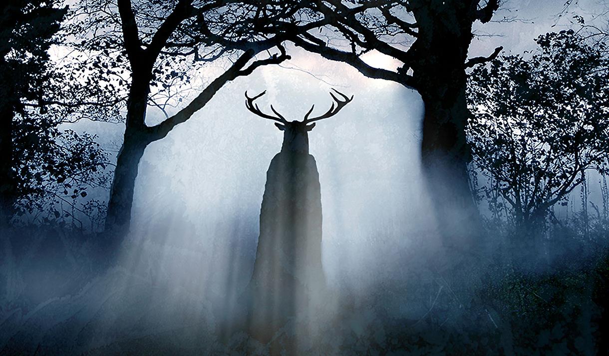 High Spirits - Herne the Hunter in a misty wood