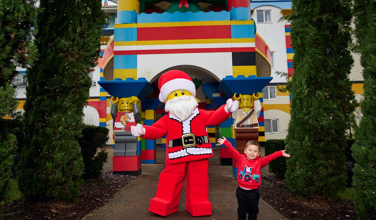 LEGOLAND at Christmas | LEGO Santa and a child