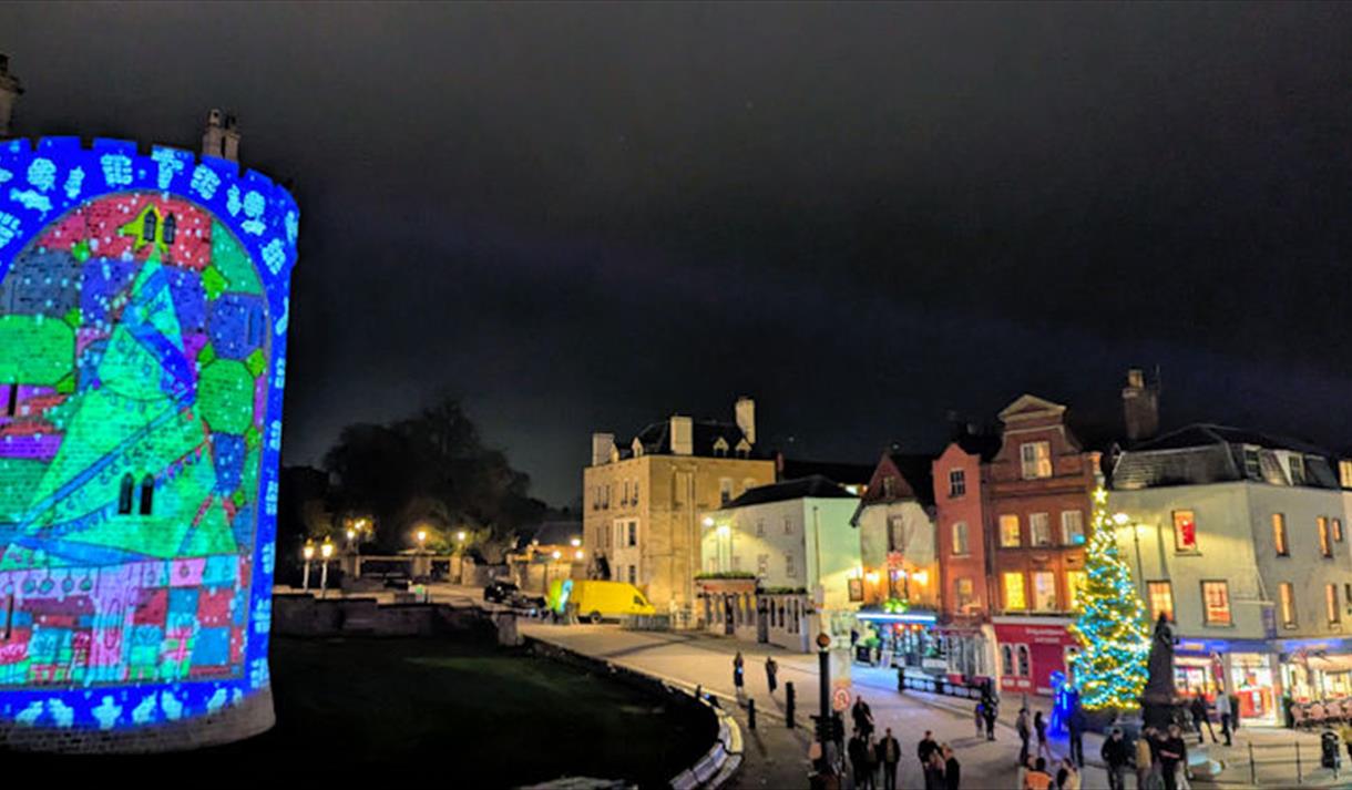 Windsor Castle Salibury Tower Christmas Illuminations