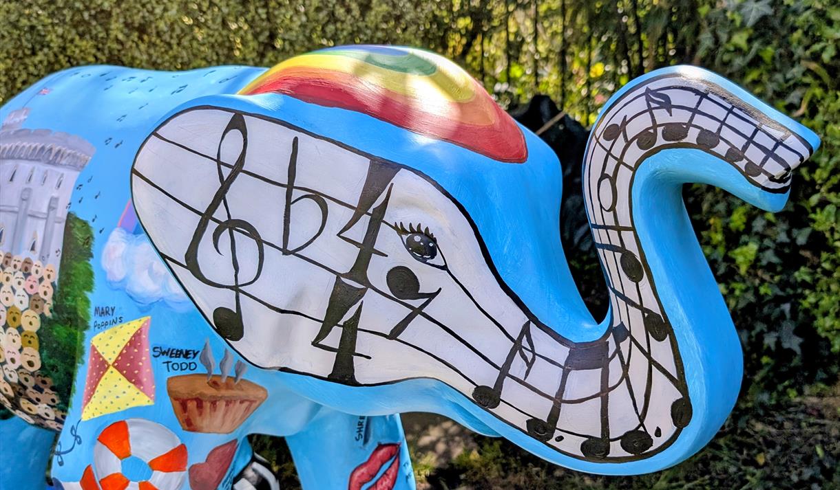 Trunks across the Thames elephant