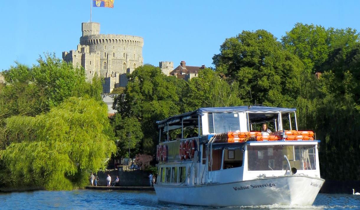 French Brothers Boats on the River Thames with Windsor Castle in the background