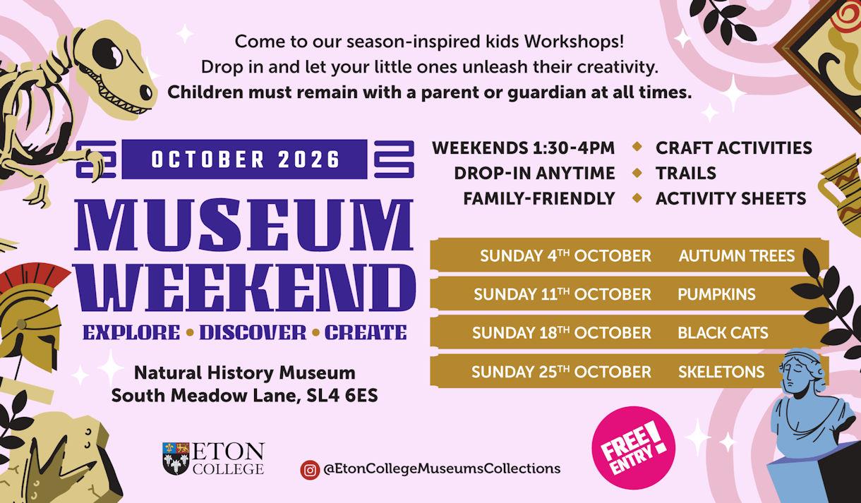 Eton College Museum weekend poster