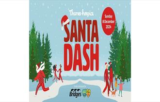 Thames Hospice Santa Dash cartoon graphic 2024