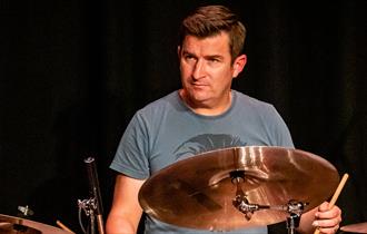 Windsor Jazz Club - picture of James Ballantine on drums