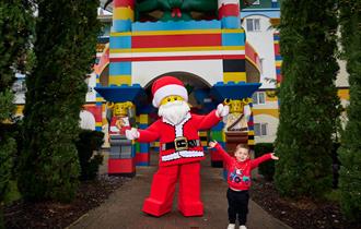 LEGOLAND at Christmas | LEGO Santa and a child