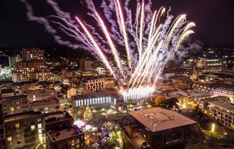 Aerial view of Maidenhead Christmas Lights Switch-on