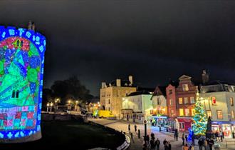 Windsor Castle Salibury Tower Christmas Illuminations