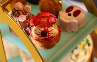 Spooky cakes as a part of an afternoon tea