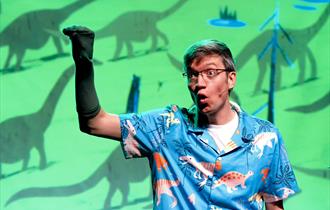 The Great Big Dinosaur Show - Man with sock puppet