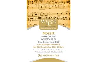 Mozart's Great Mass in C Minor - Windsor and Eton Choral Society POSTER