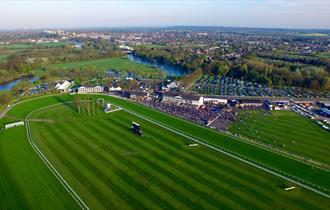 Aerial view of Royal Windsor Racecourse